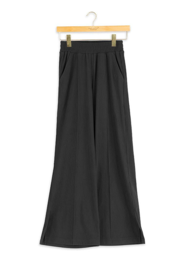 Black Rib Knit Pants