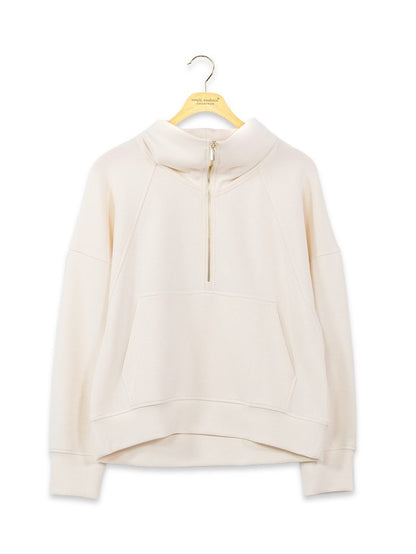 Ivory Half Zip Lounge Pullover