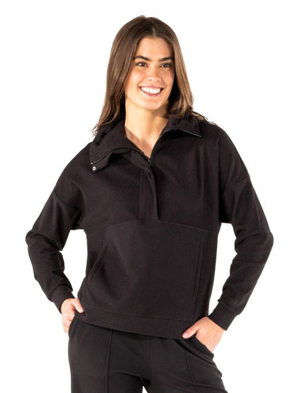 Black Rib Knit Pullover
