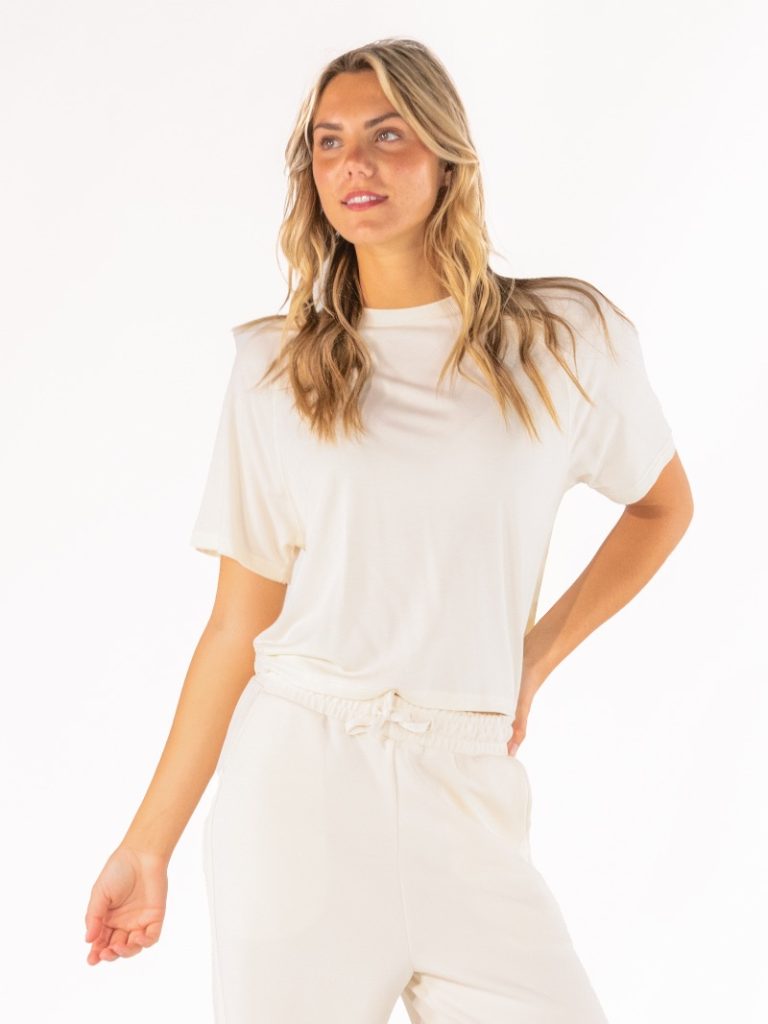 Ivory Modal Jersey Lounge Tee