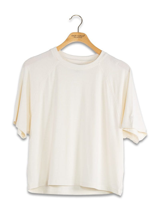 Ivory Modal Jersey Lounge Tee