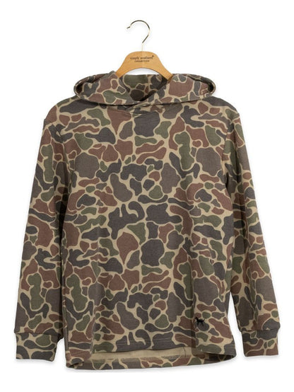 Boy's Dark Camo Waffle Thermal Hoodie