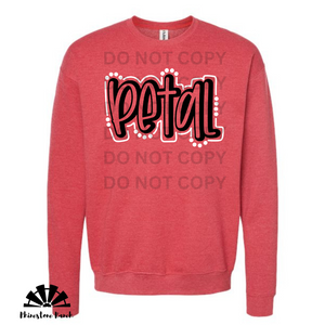 Heather Red Petal Dot & Dash Outline Sweatshirt