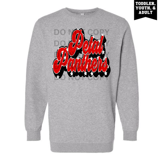 Heather Petal Panthers Star Sweatshirt