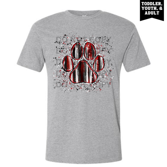 Heather Paw Brushstroke Splatter Tee