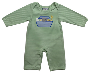 Noah's Ark Applique Boys Romper