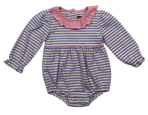 Purple Stripe Hayden Long Sleeve Bubble