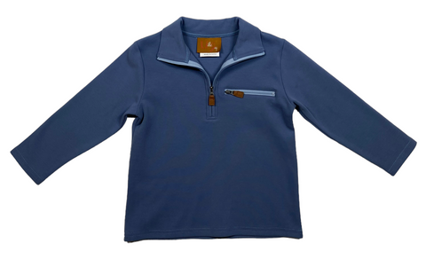 Blue Kingston 1/4 Zip Pullover