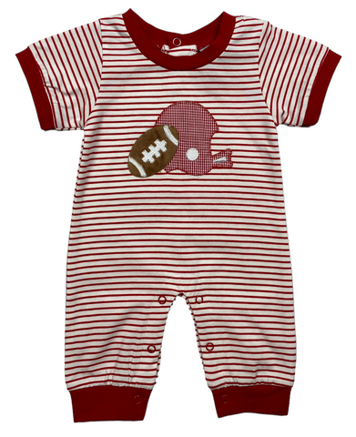 Red Football Boys Romper