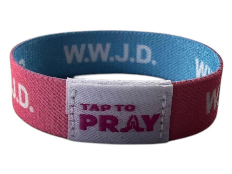Tap To Pray™ Wristbands - Blue & PInk