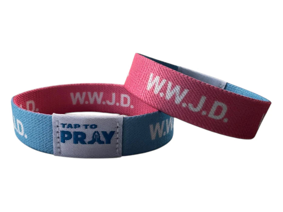 Tap To Pray™ Wristbands - Blue & PInk