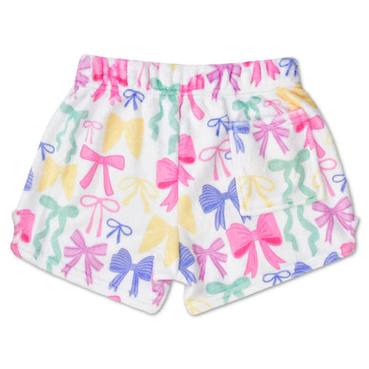 Youth Pretty Bows Plush Shorts