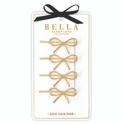 Gold Bow Hair Pins