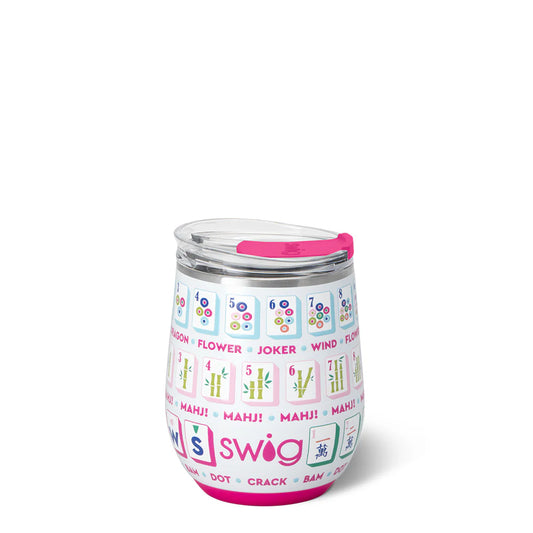 Swig Mahjong 12 oz. Stemless Wine Cup