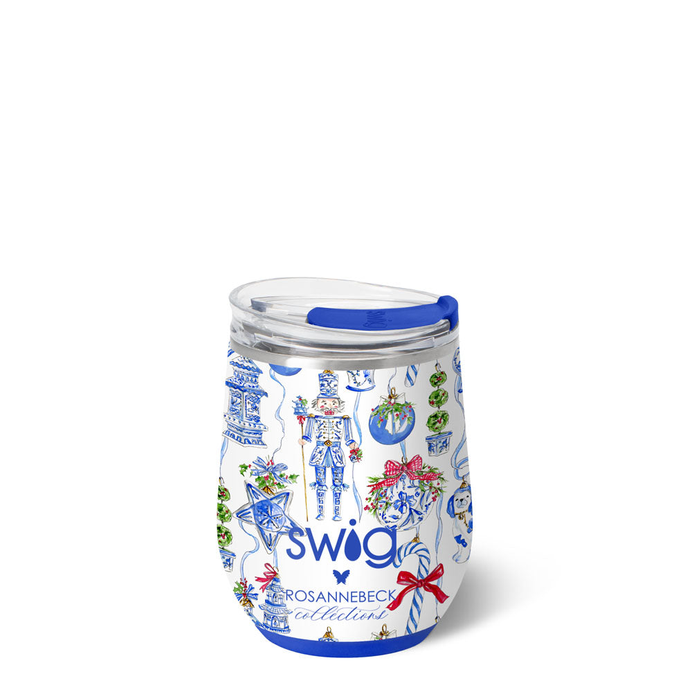 Swig Chinoiserie Ornaments 12 oz. Stemless Wine Cup