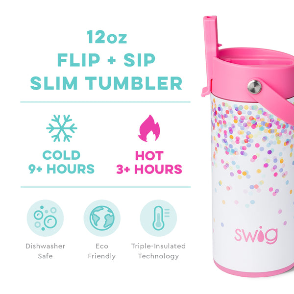 Swig Confetti Flip + Sip Slim Tumbler