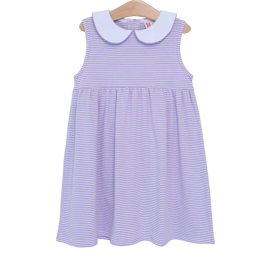 Lavender Stripe Charlotte Sleeveless Dress
