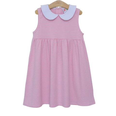 Light Pink Stripe Charlotte Sleeveless Dress
