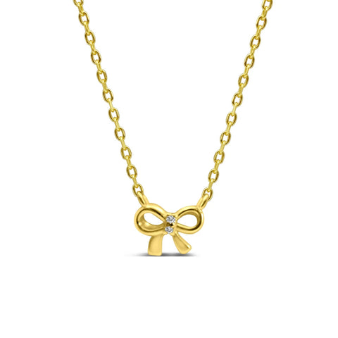 Stia Girl Gold Just So, Bow Necklace