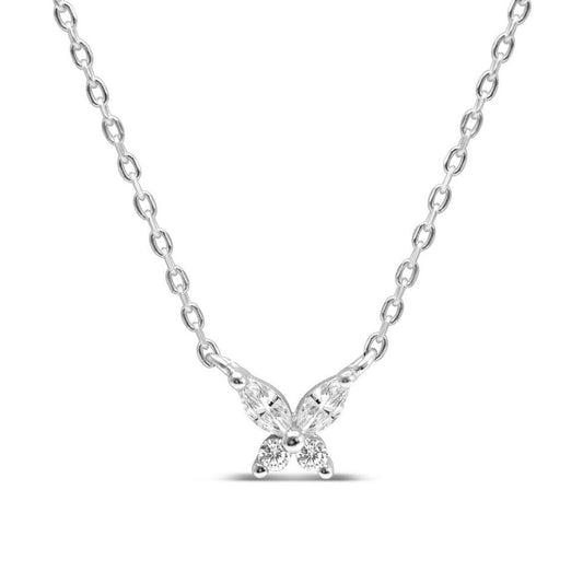 Stia Girl Silver Born to Fly Butterfly Necklace