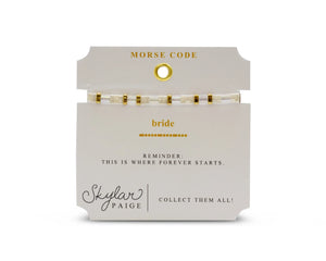 Bride - Morse Code Tila Beaded Bracelet