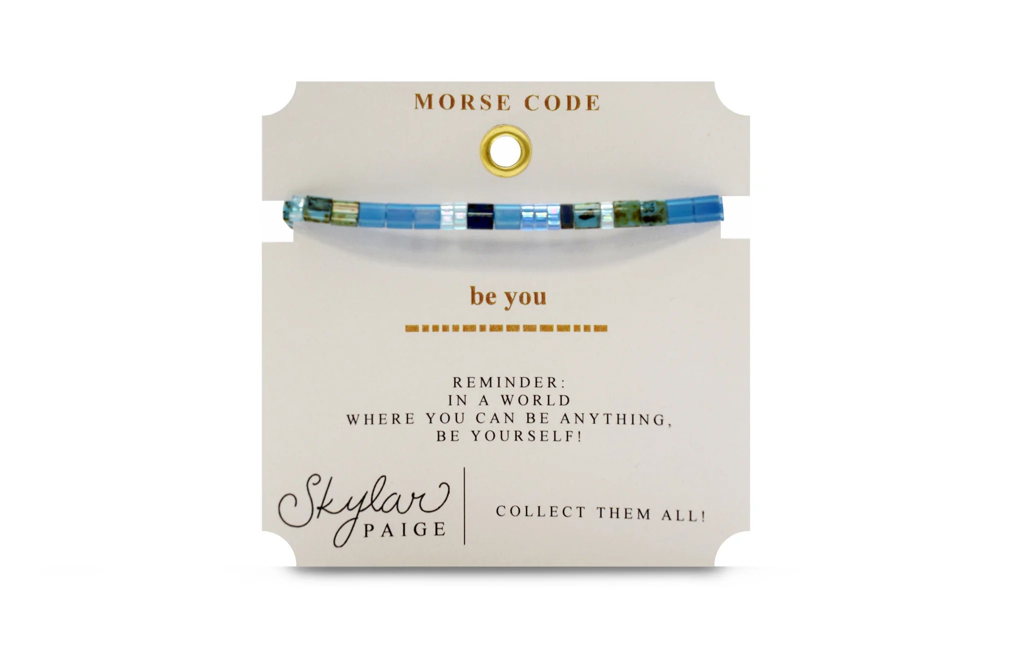 Be You - Morse Code Tila Beaded Bracelet