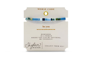 Be You - Morse Code Tila Beaded Bracelet