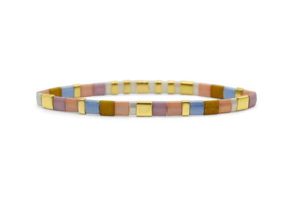 Mama - Morse Code Tila Beaded Bracelet