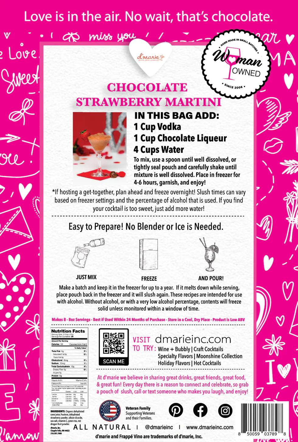 Chocolate Strawberry Martini Slush Mix