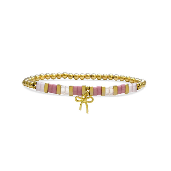 Bead It! Pink Bow - Morse Code So Charming