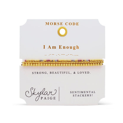 Gold I am Enough - Sentimental Stackers