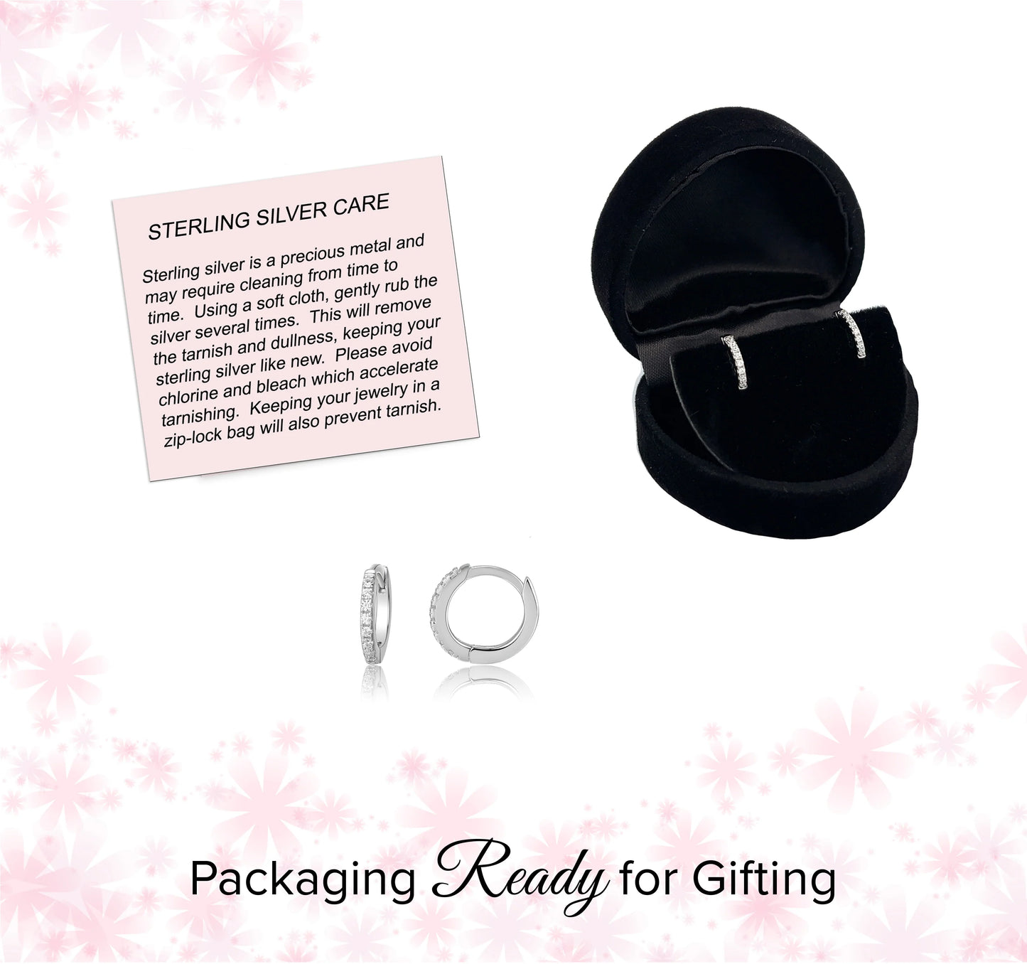 Sterling Silver Huggie Hoop Earrings