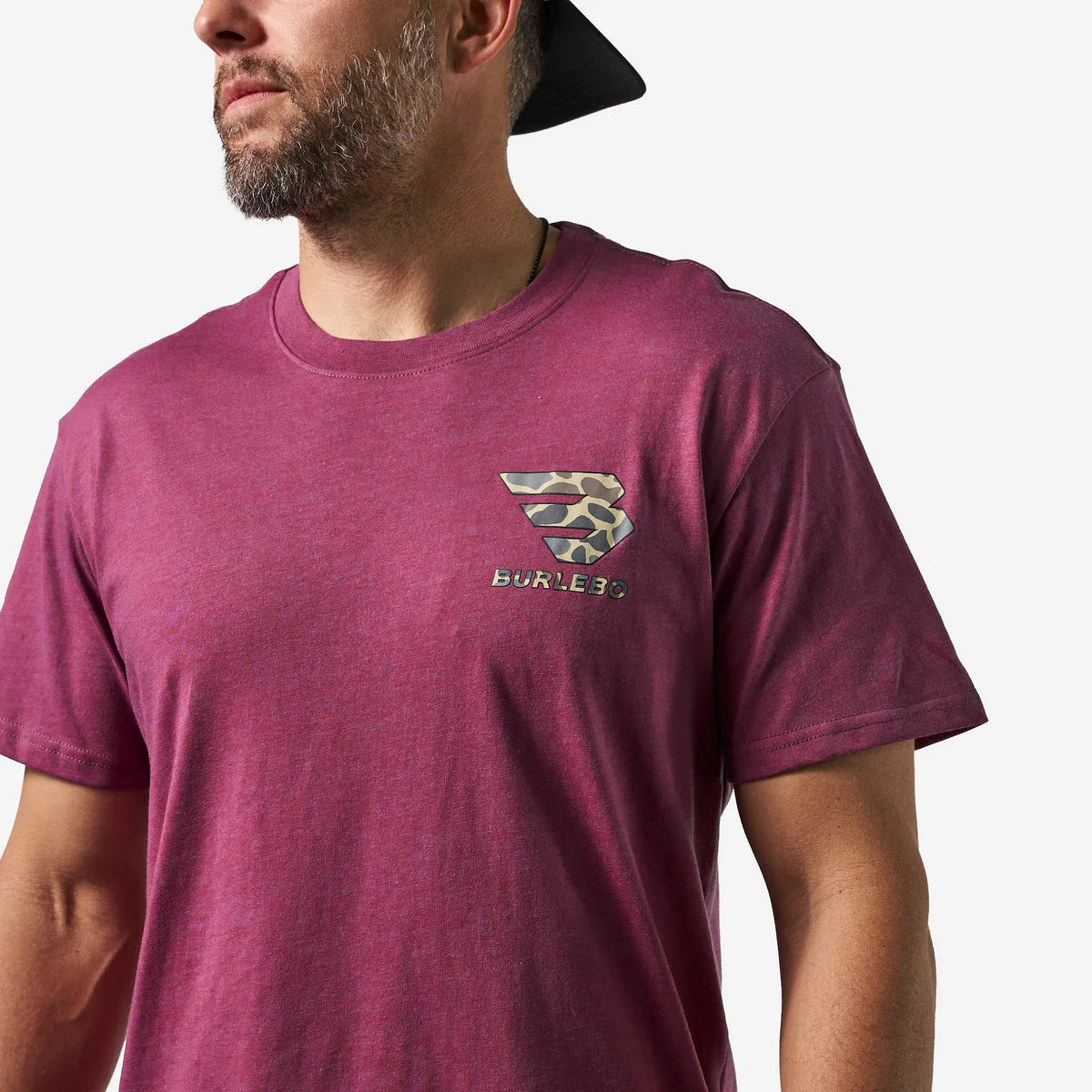 Heather Wine Flying B Short Sleeve Tee