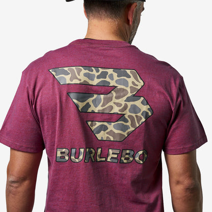 Heather Wine Flying B Short Sleeve Tee