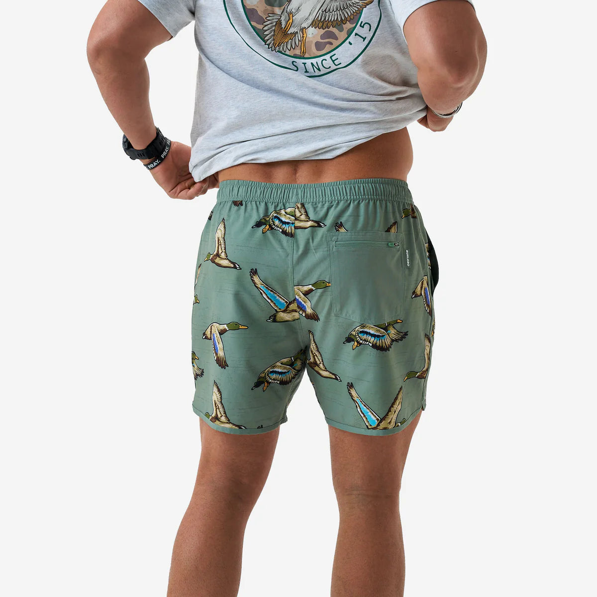 Green Jumbo Mallards Swim Trunk