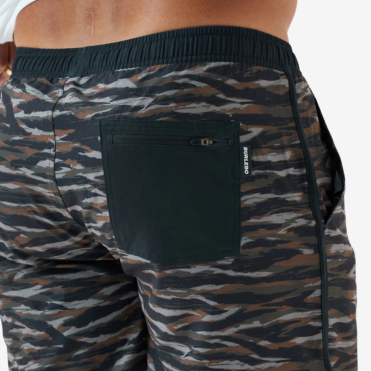 Wetland Tiger Stripe Camo Swim Trunk