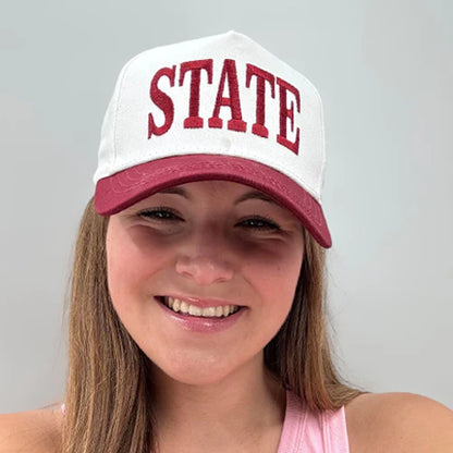 Lulu Mac Maroon STATE Cap