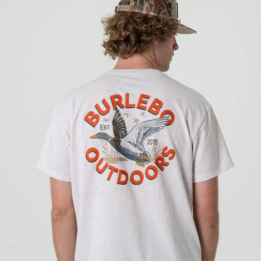Heather Oatmeal Old School Duck Short Sleeve Tee
