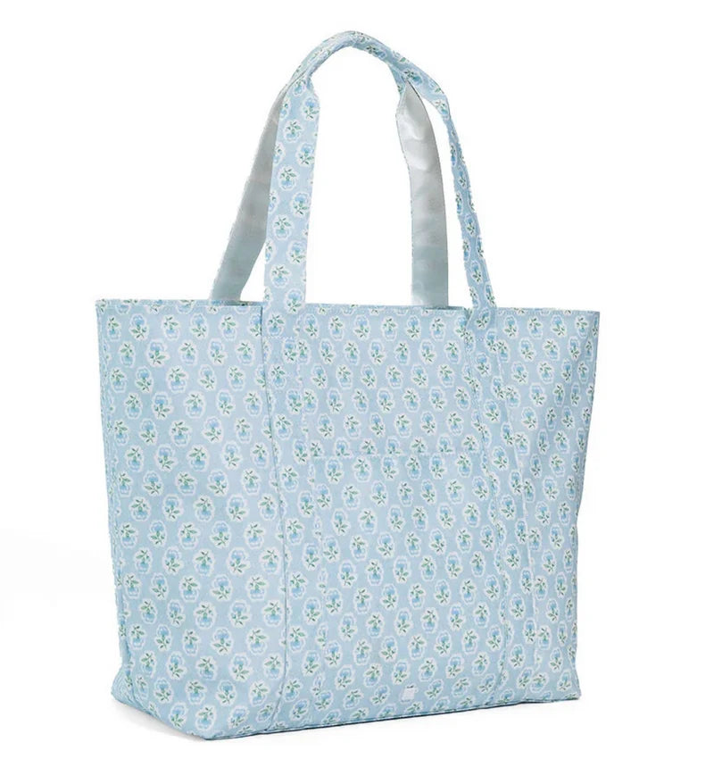 TRVL Petite Fleur Blue Jumbo X-Large Tote