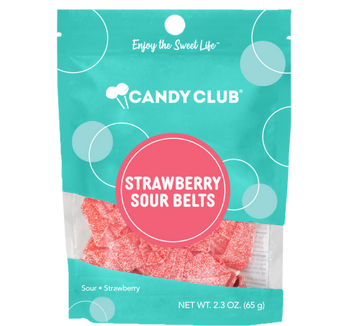 Strawberry Sour Belts - Candy Bag