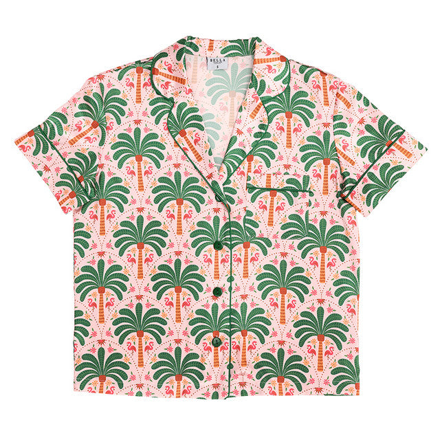 Pink + Palm Beach Velvet Tie PJ Set