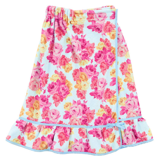 Blue + Rose Floral Spa Wrap