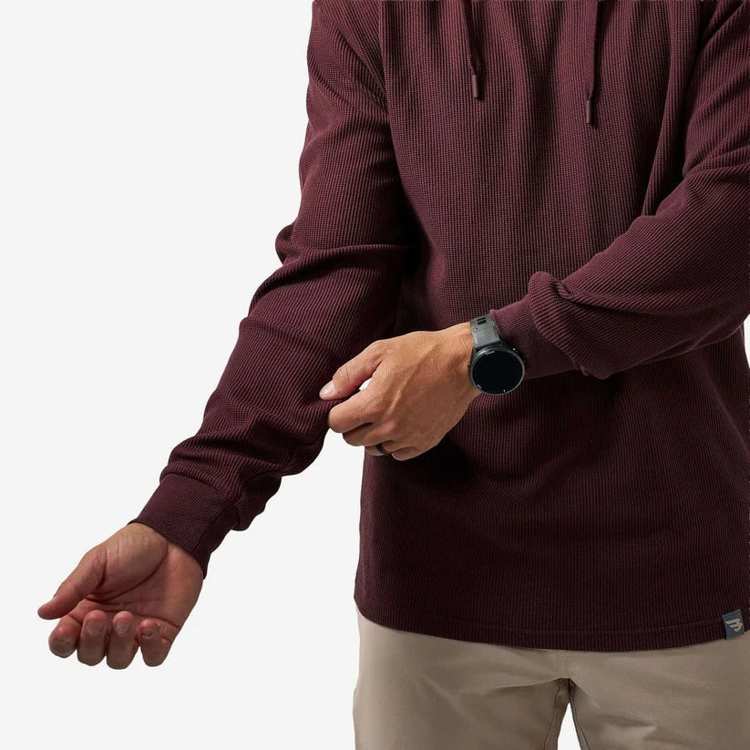 Maroon Thermal Hoodie