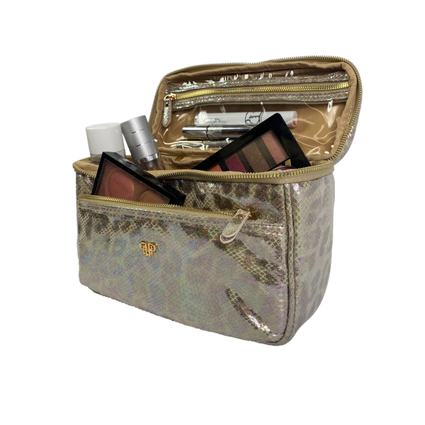 Classic Train Case - Glimmer Leopard