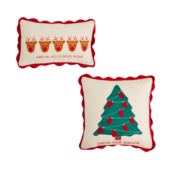 Mud Pie Light-Up Christmas Pillow