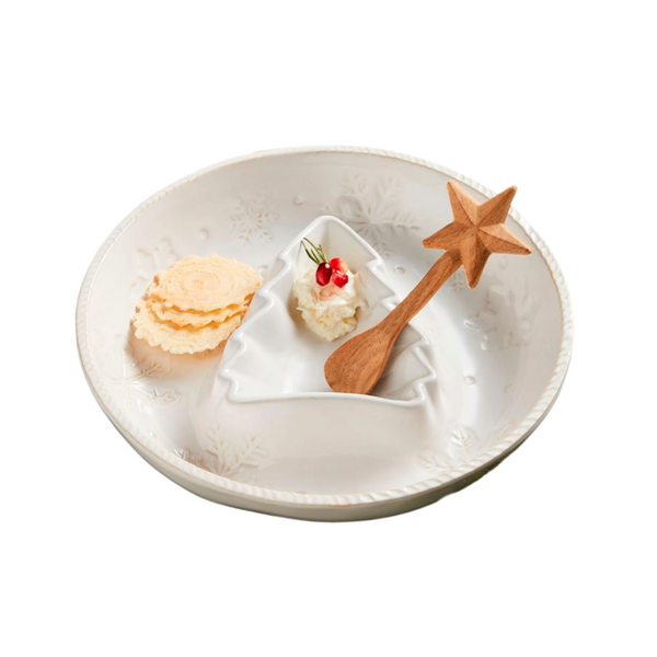 Mud Pie Snowflake Tree Chip & Dip Server