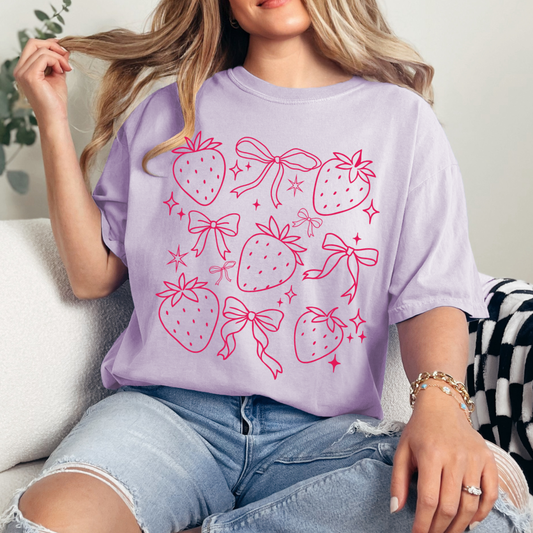 Orchid Strawberry Coquette Tee