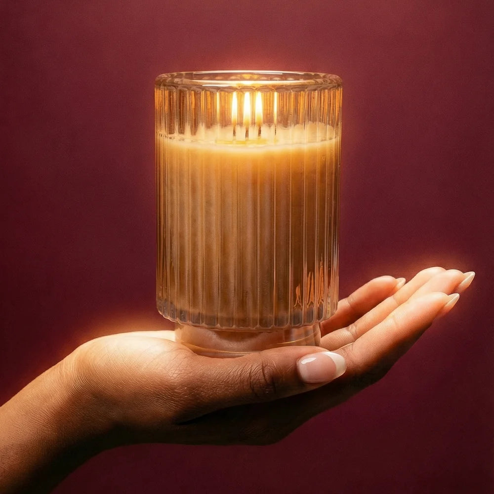 Icy Blue Pine Holiday Candle