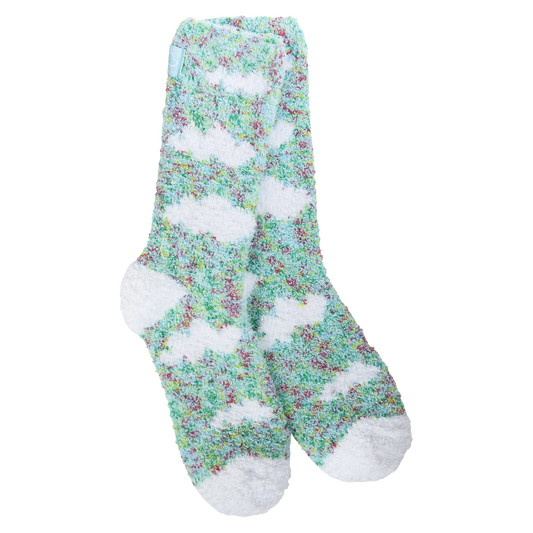 Cozy Cloud Crew - Cloud Confetti Aqua Blue