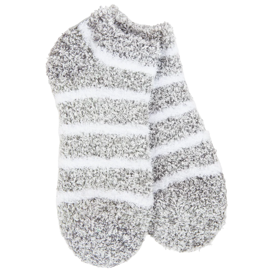 Cozy Low - Heather Grey Stripe